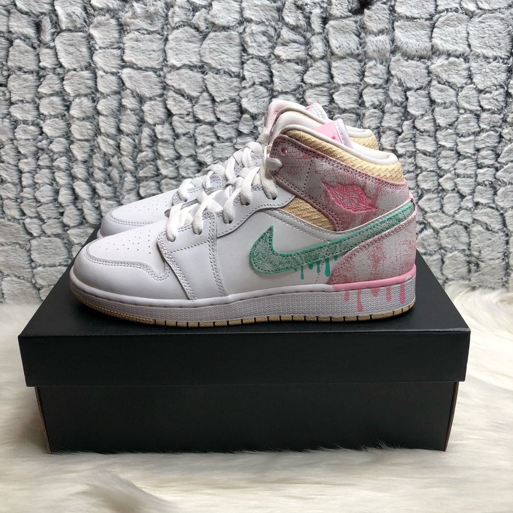 Jordan 1 mid paint drip ice cream
